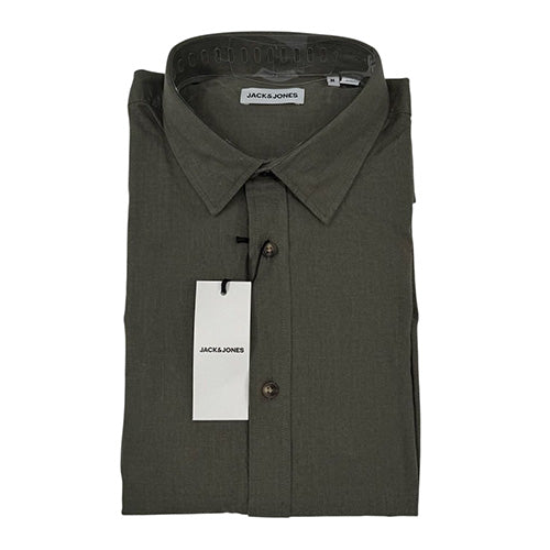 Jack & Jones Camicia Lino ML M 12289174 Dusty Olive